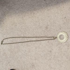 Long rustic gold necklace